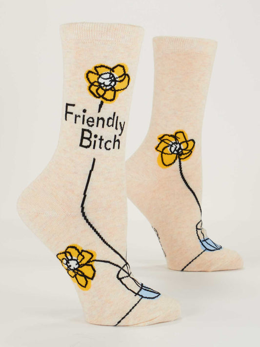 Blue Q - FRIENDLY BITCH Crew Socks