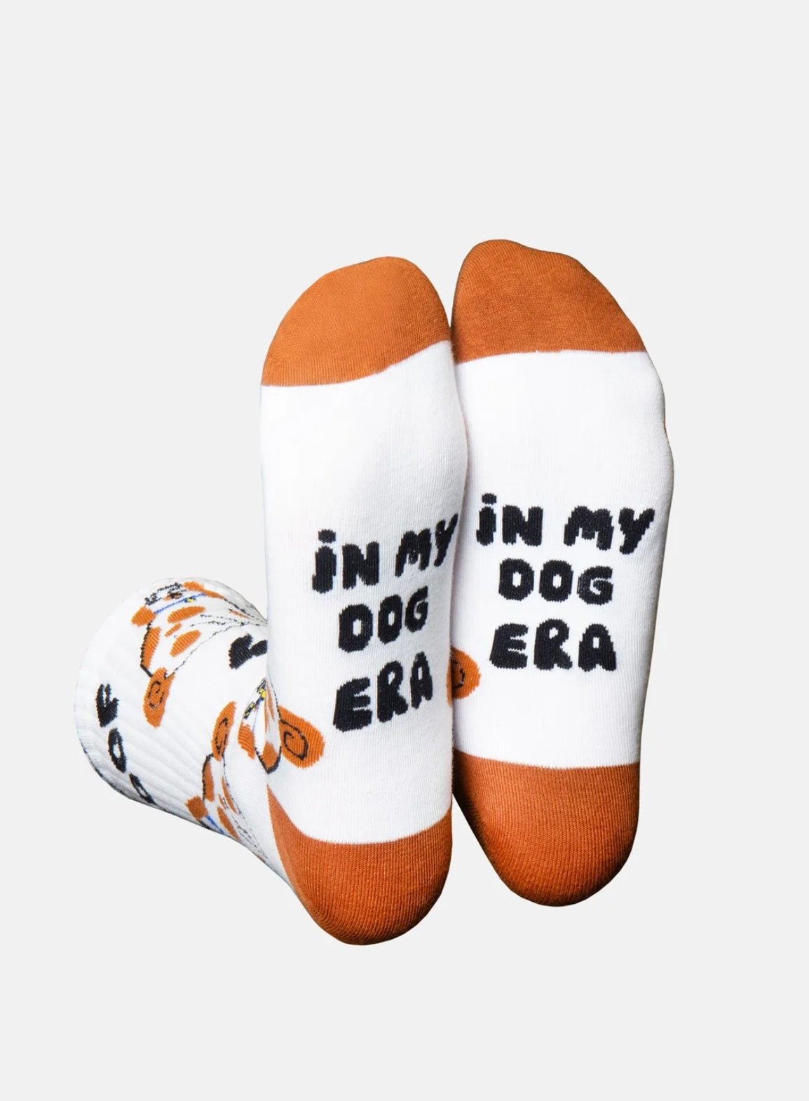 Eat My Socks- Adult Flat Sport Socks- Dogs Brown