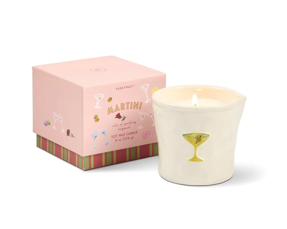 Paddywax- Bistro 8oz Martini Candle- Sparkling Bergamot