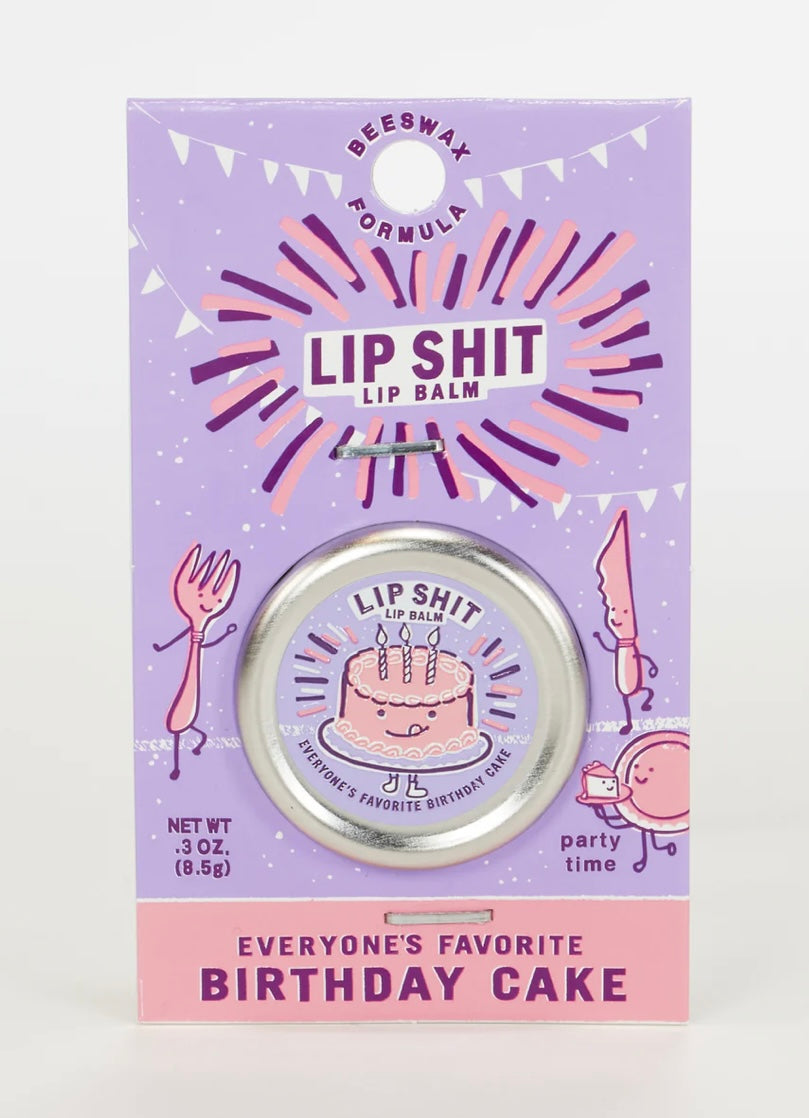 Blue Q- Lip Shit Birthday Cake Lip Balm