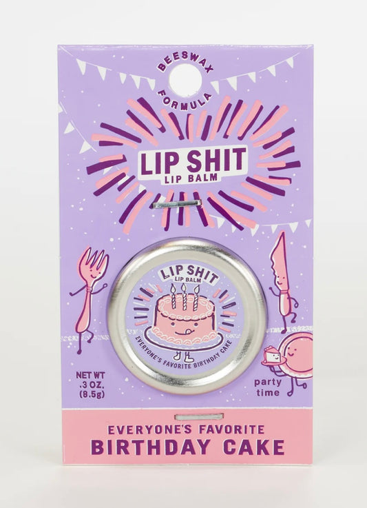 Blue Q- Lip Shit Birthday Cake Lip Balm