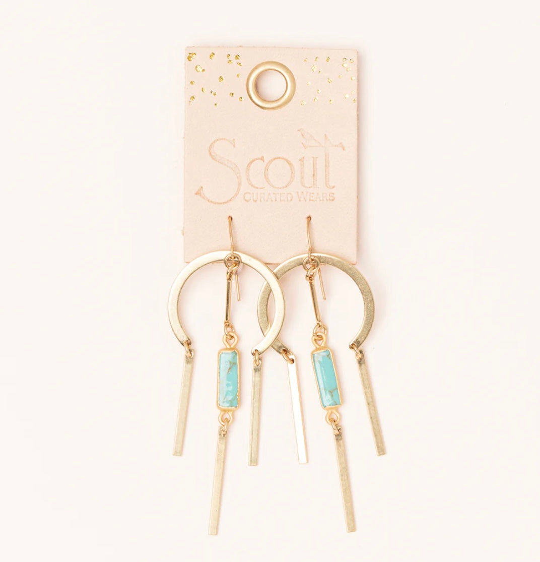 Scout- Dream Stone Earring- Turquoise/Gold