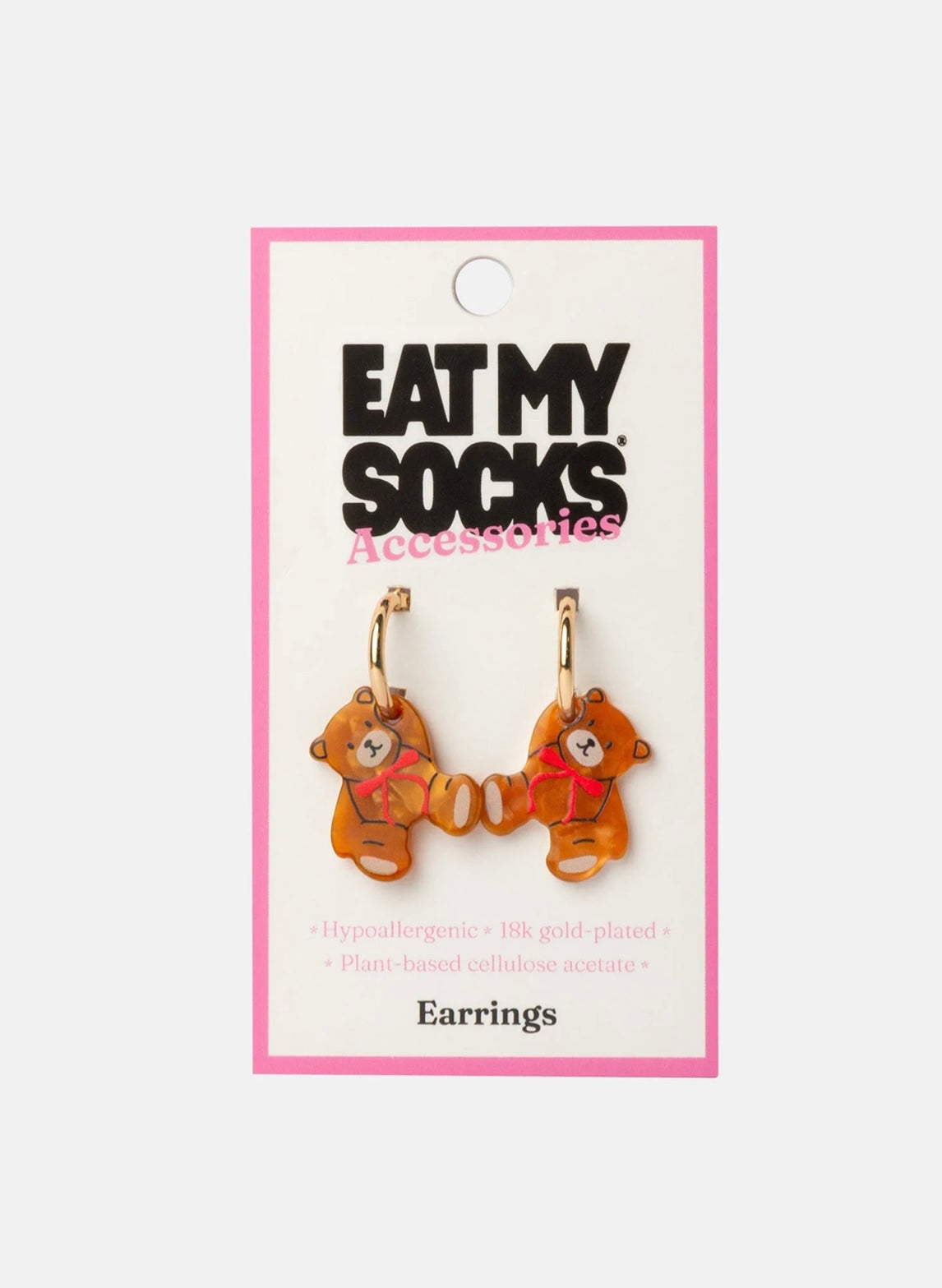 Eat My Socks- Earrings- Teddy Bear
