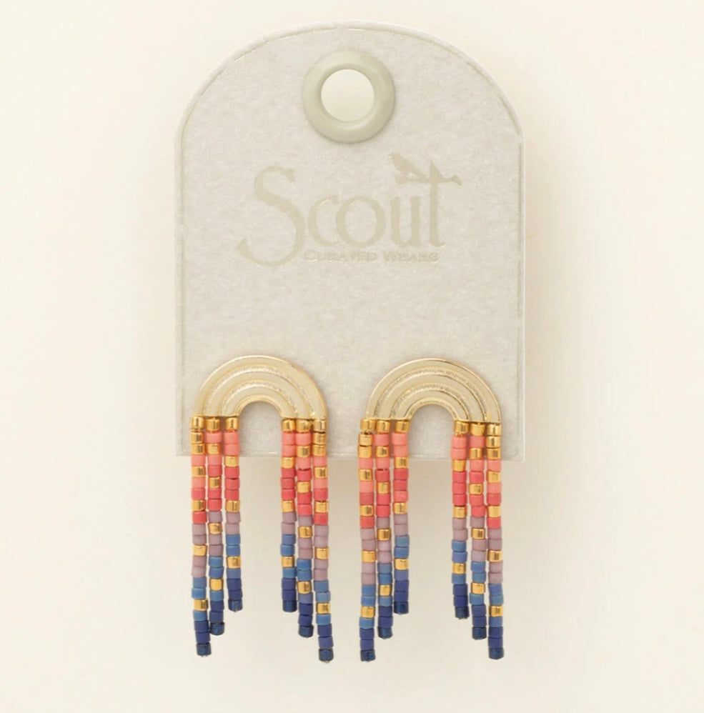 Scout- Chromacolor Fringe Earring- Multi / Gold