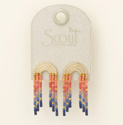 Scout- Chromacolor Fringe Earring- Multi / Gold