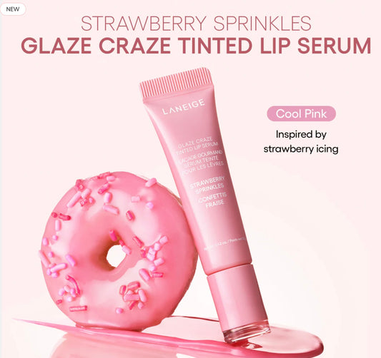 LANEIGE - Glaze Craze Tinted Lip Serum- Strawberry Sprinkles