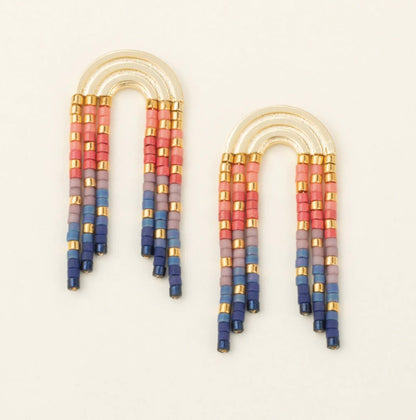 Scout- Chromacolor Fringe Earring- Multi / Gold