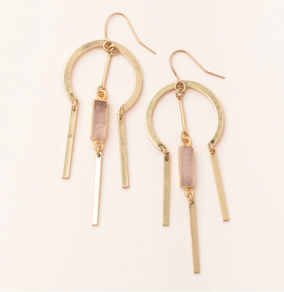 Scout- Dream Stone Earring- Rose Quartz