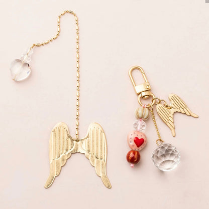 Scout- Bookmark & Keychain Set- Angel Wings / Protection