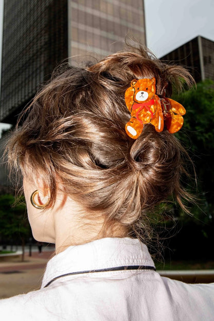 Eat My Socks- Hair Claw Clip- Teddy Bear
