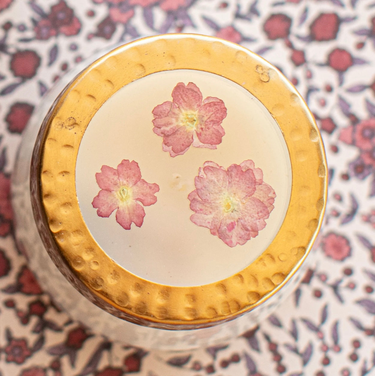 Rosy Rings- Spiced Apple Floral Candle
