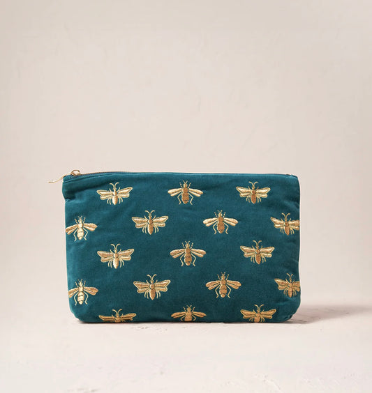 Elizabeth Scarlett- Honey Bee Rich Blue Everyday Pouch