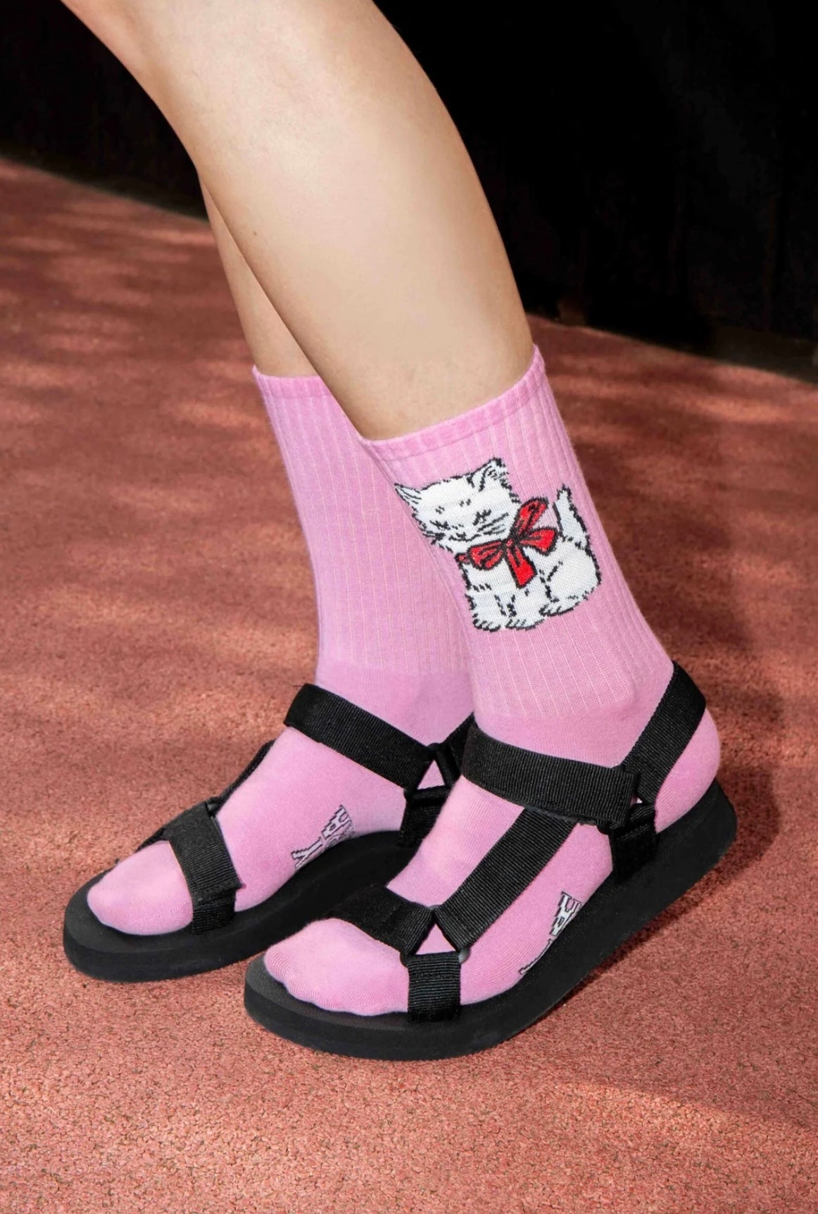 Eat My Socks- Adult Flat Sport Socks- Vintage Cat