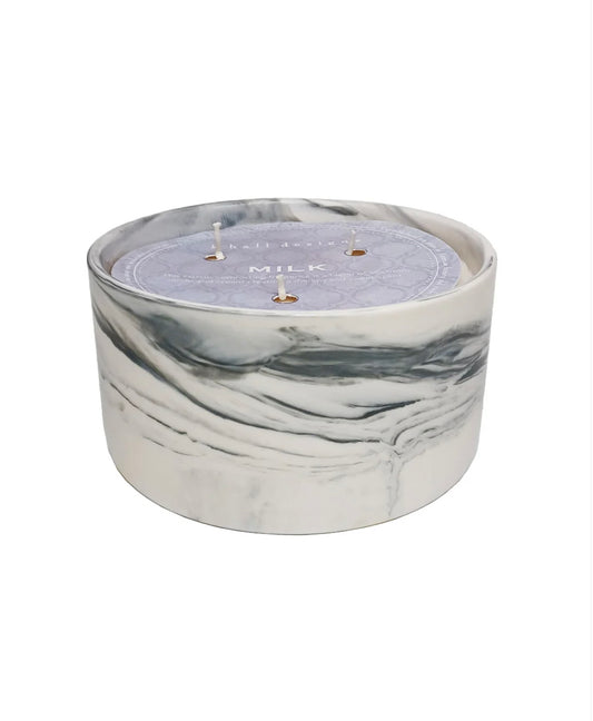K. Hall- Milk Marble Candle
