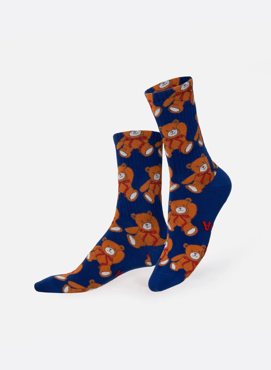 Eat My Socks- Adult Flat Sport Socks- Teddy Bear