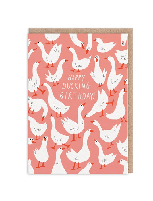 Ohh Deer- Happy Ducking Birthday Greeting Card