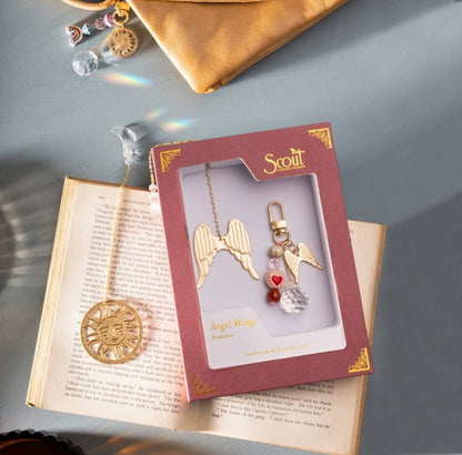 Scout- Bookmark & Keychain Set- Angel Wings / Protection