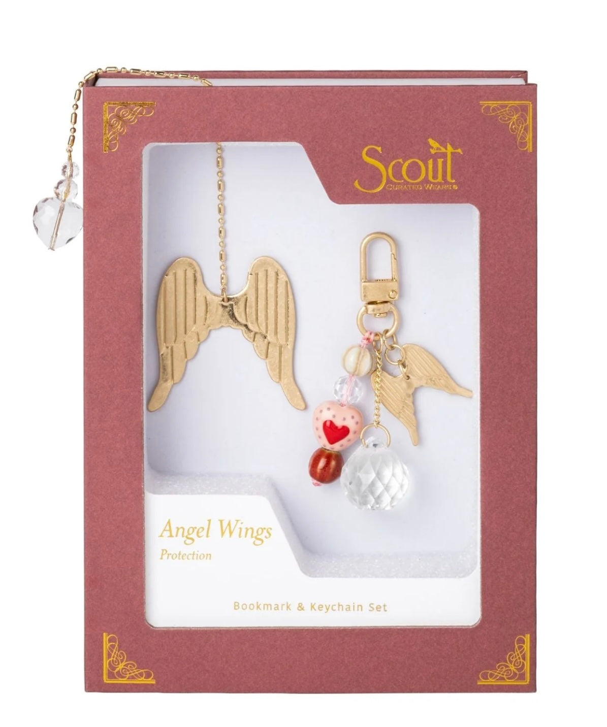 Scout- Bookmark & Keychain Set- Angel Wings / Protection