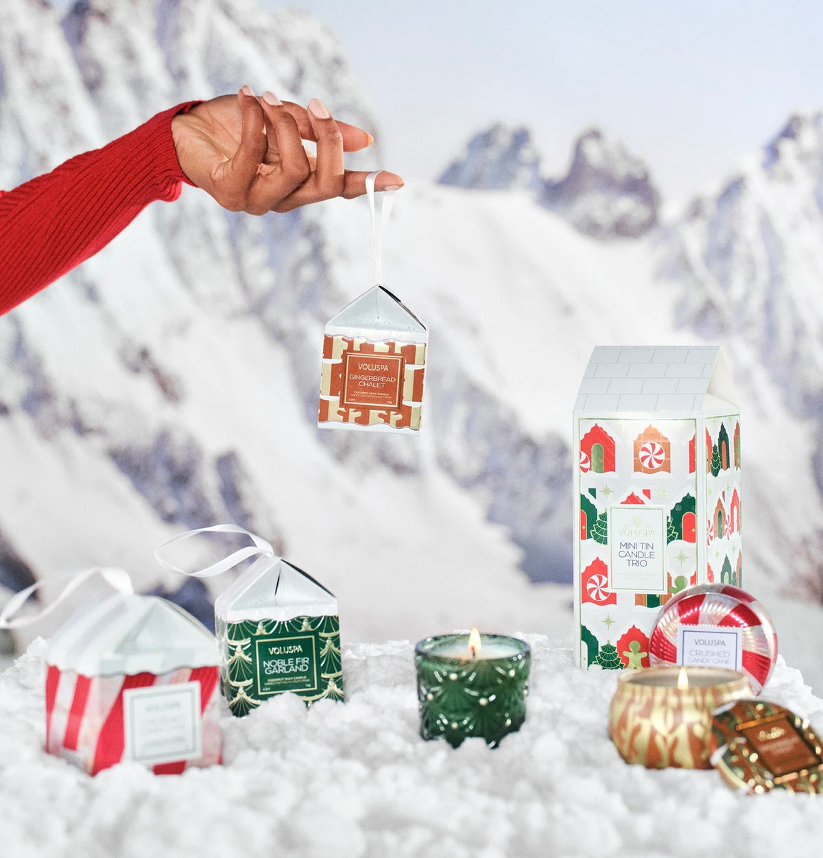 Voluspa- Gingerbread Chalet Boxed Pedestal Ornament