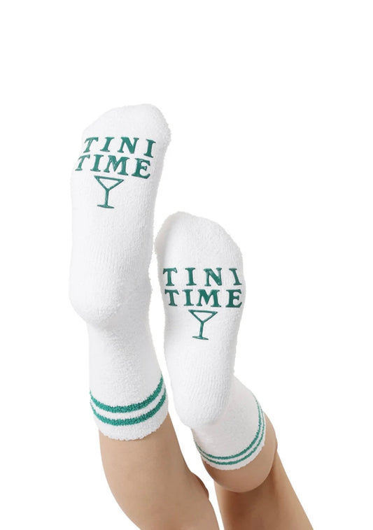 Living Royal- Tini Time Fuzzy Crew Socks