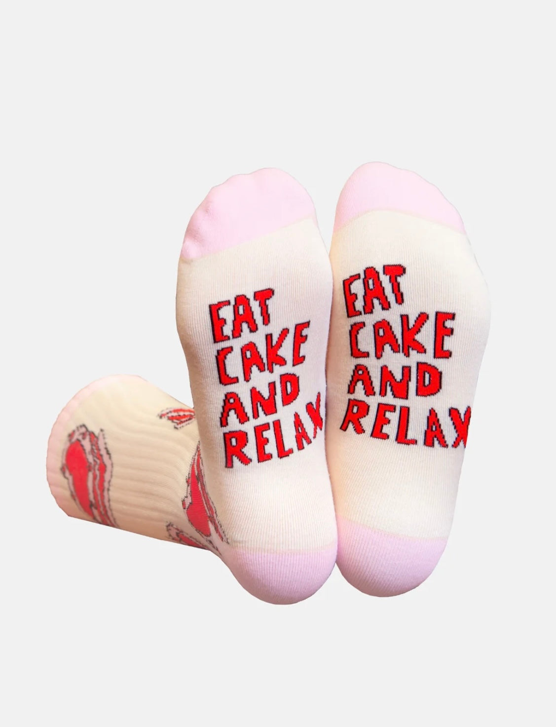 Eat My Socks- Adult Flat Sport Socks- Cake