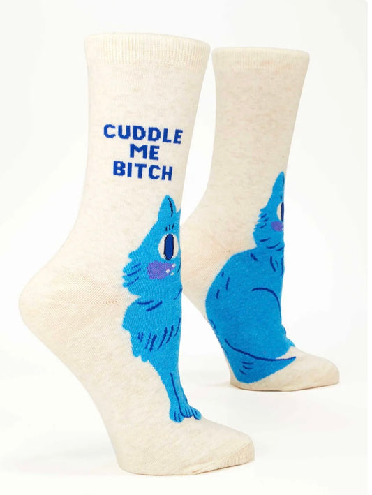Blue Q- Cuddle Me Bitch- Women’s Crew Socks