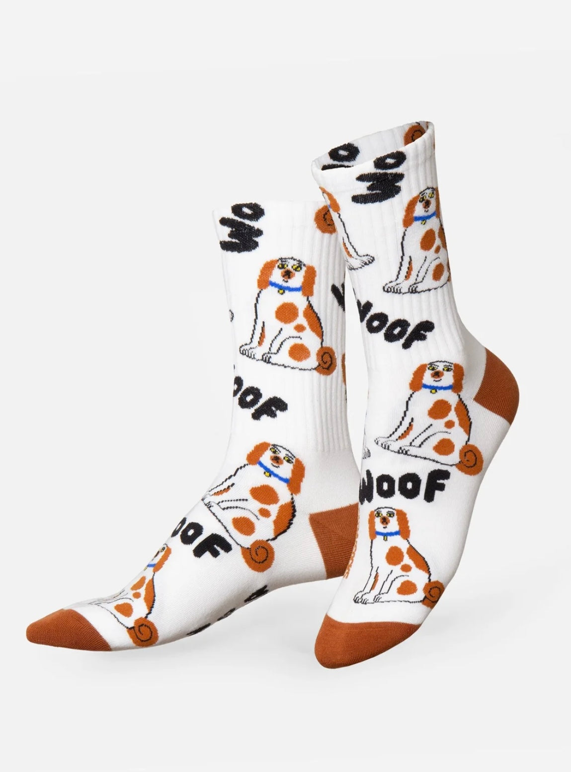 Eat My Socks- Adult Flat Sport Socks- Dogs Brown