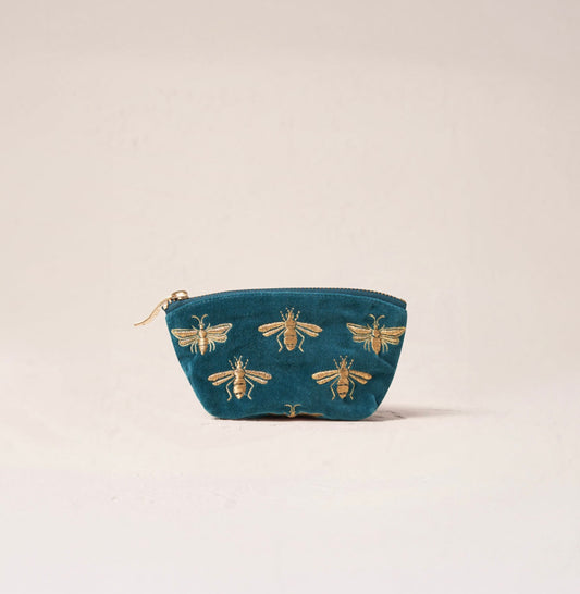 Elizabeth Scarlett- Honey Bee Rich Blue Coin Purse