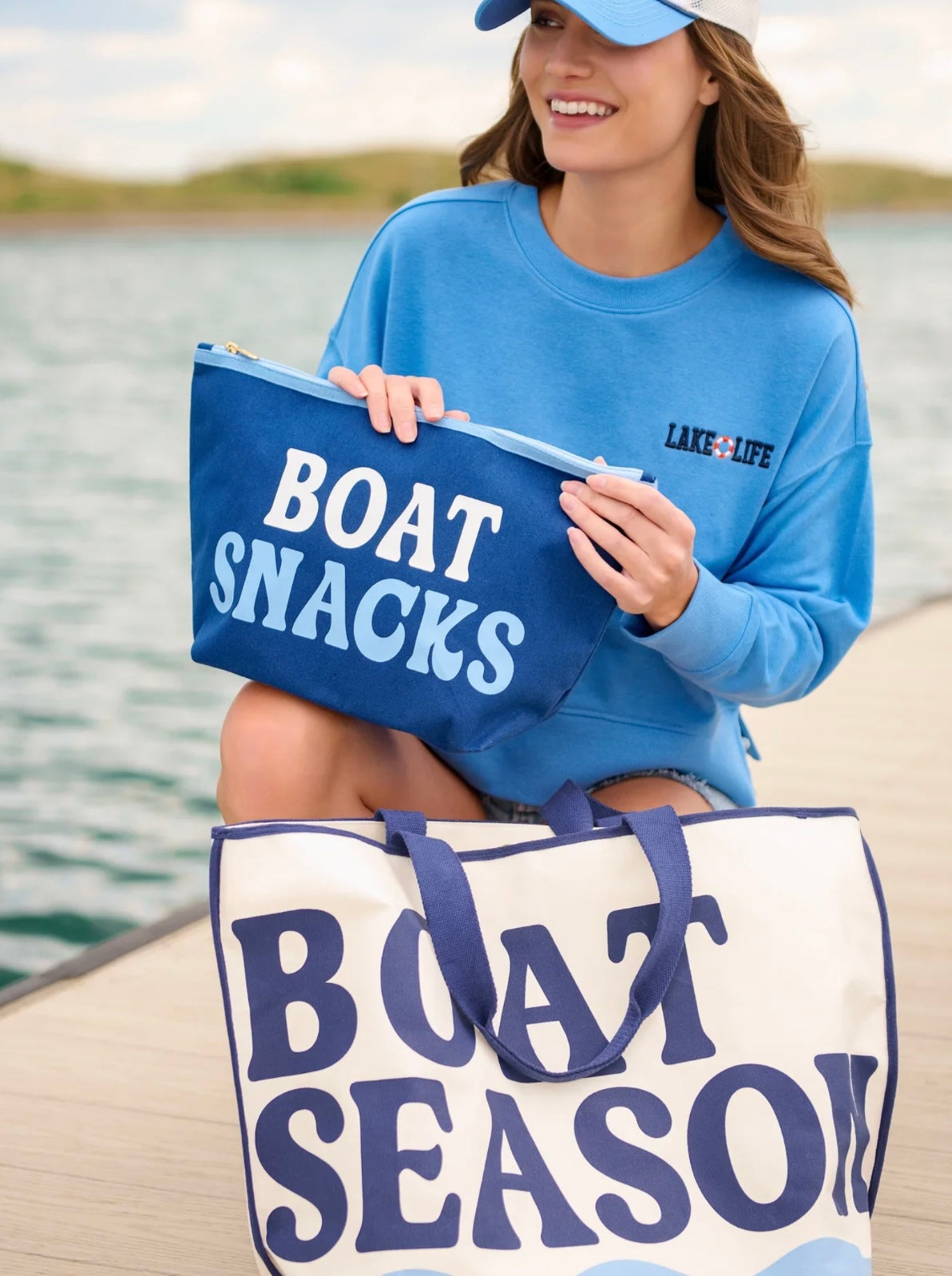 Shiraleah- Boat Snacks Large Tote