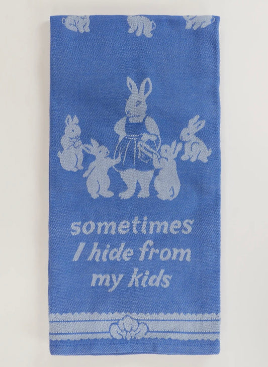 Blue Q- Sometimes I Hide From My Kids- Dish Towel
