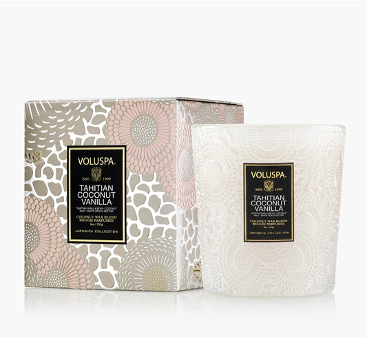 Voluspa- Tahitian Coconut Vanilla Classic Candle 9oz