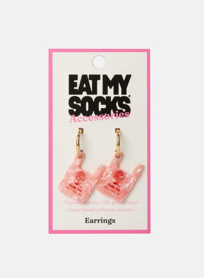 Eat My Socks- Earrings- Thank You Bag