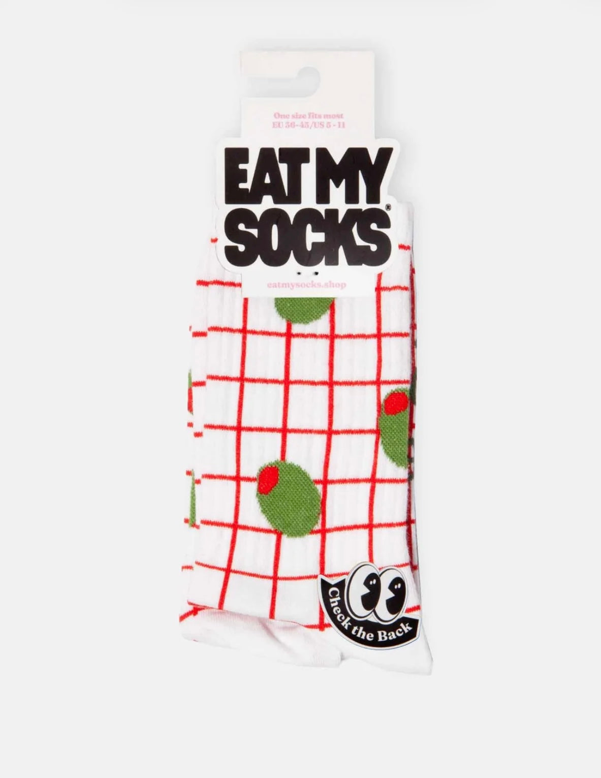 Eat My Socks- Adult Flat Sport Socks- Olive