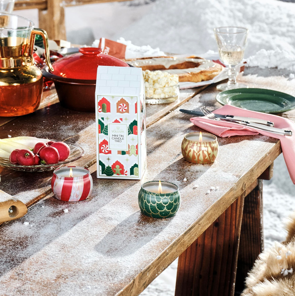 Voluspa- Holiday Mini Tin Trio