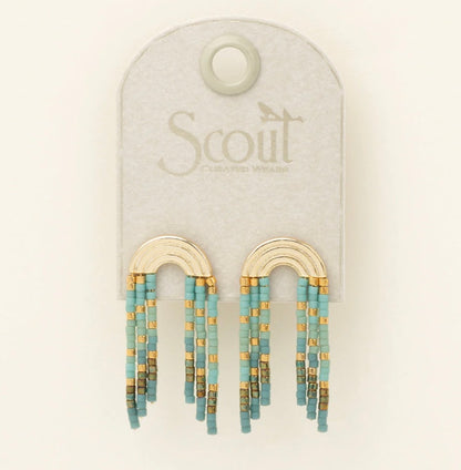Scout- Chromacolor Fringe Earring- Turquoise / Gold
