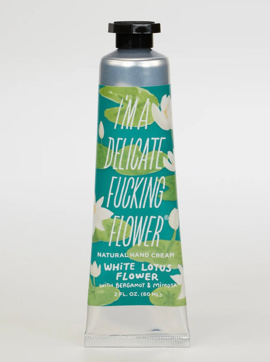 Blue Q- I’m A Delicate Fucking Flower Hand Cream- White Lotus Flower