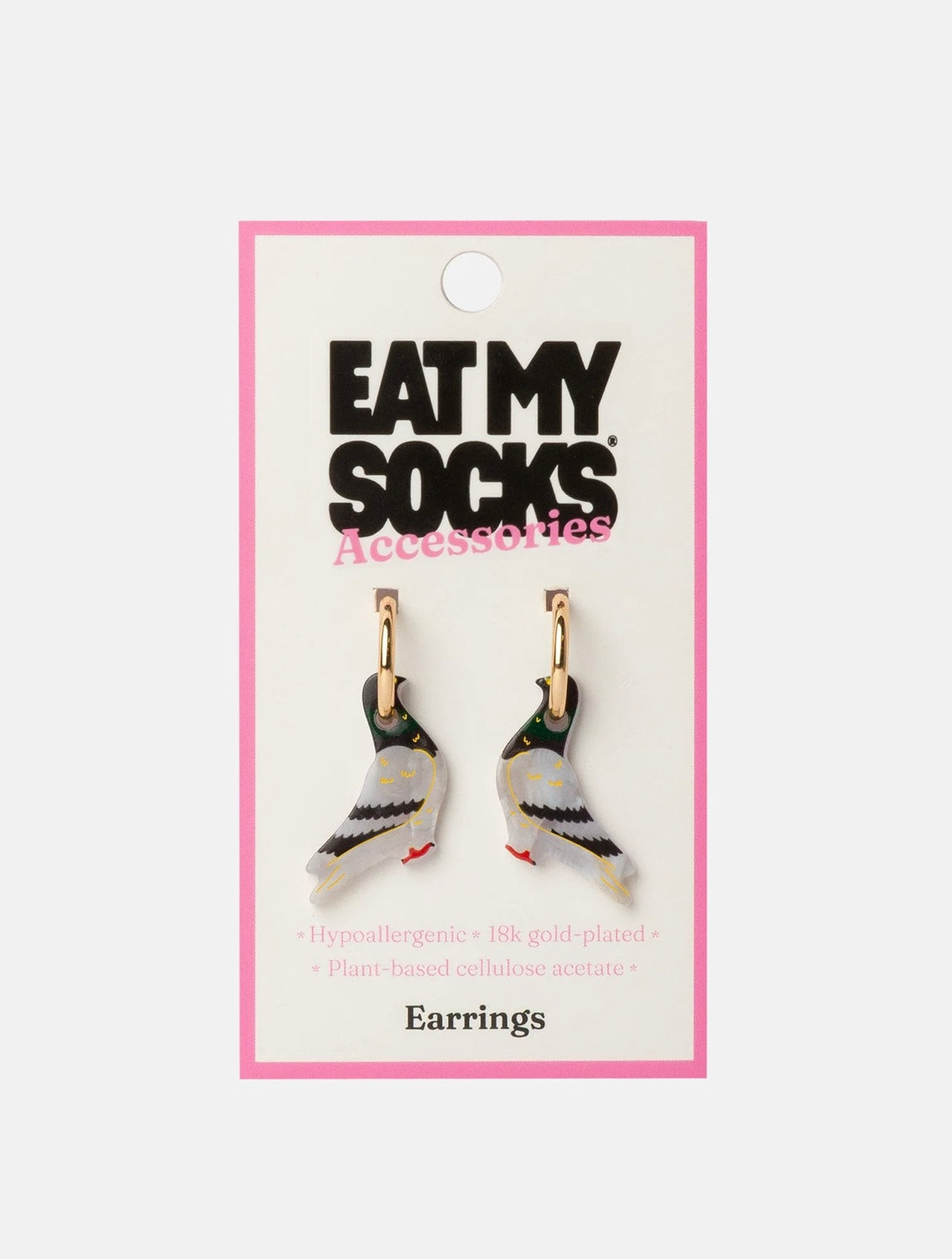 Eat My Socks- Earrings- Pigeon