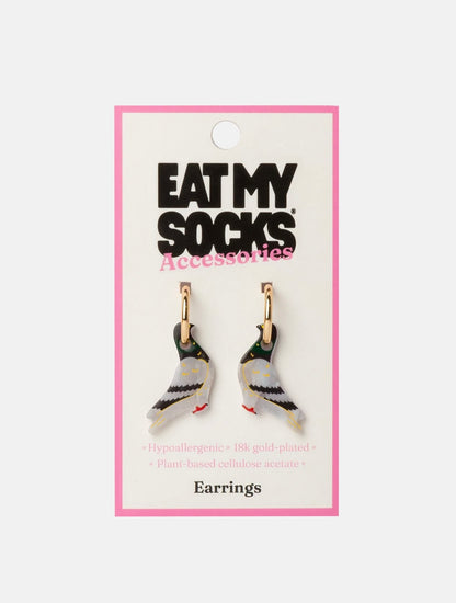 Eat My Socks- Earrings- Pigeon