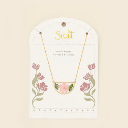 Scout- Pressed Flower Necklace- Cherry Blossom