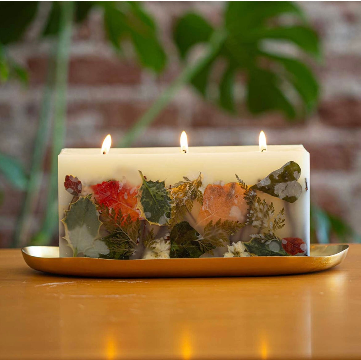 Rosy Rings- Brick Botanical Candle- Forest