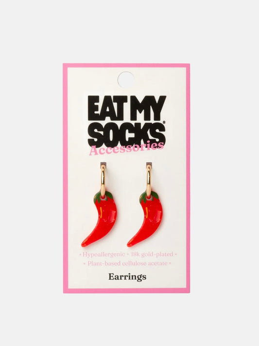 Eat My Socks- Earrings- Chili
