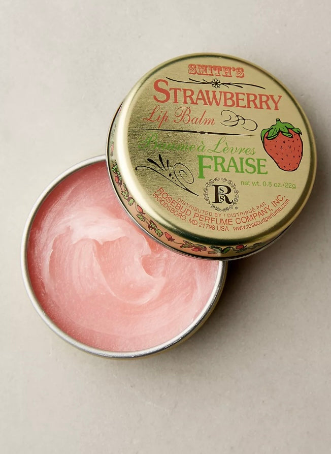 Rosebud Perfume Company- Strawberry Lip Balm Tin