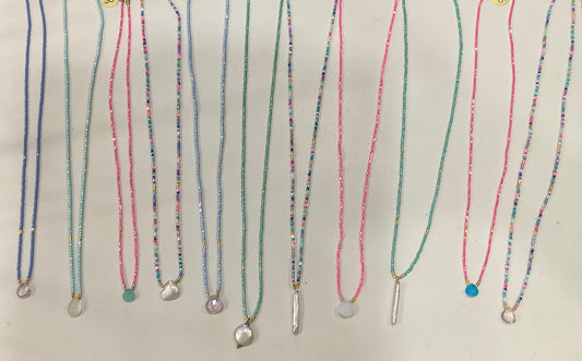 SG- Assorted Hand Strung Beaded Necklaces