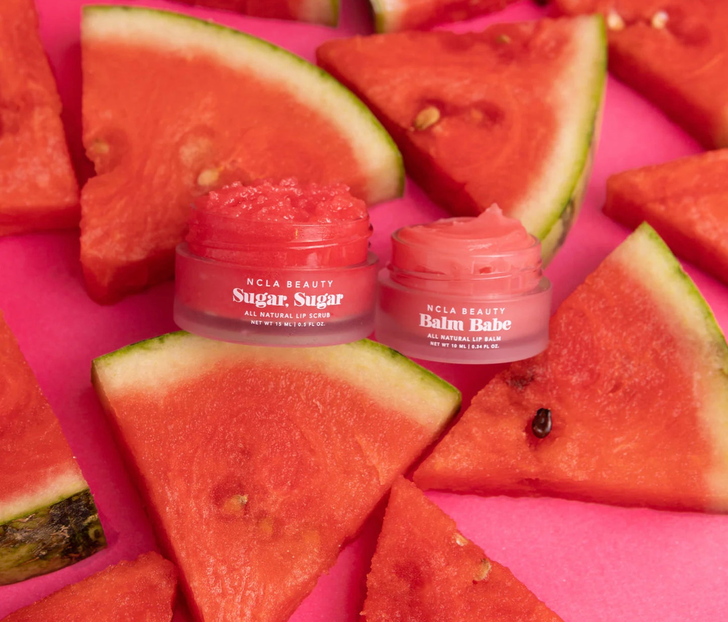 NCLA Beauty- Watermelon Lip Care Set + Scrubber
