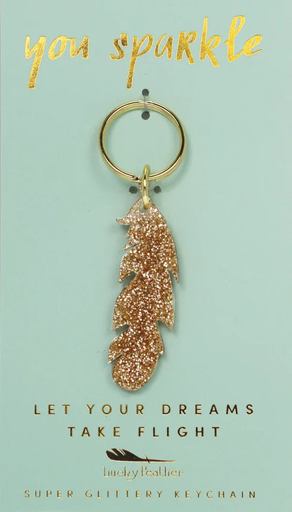 Lucky Feather - You Sparkle KeyChain