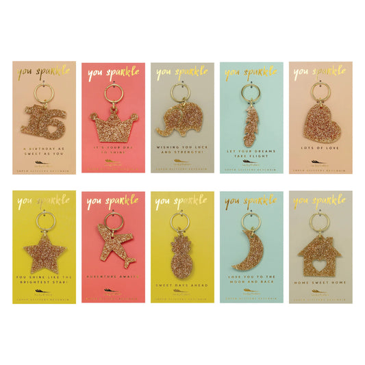 Lucky Feather - You Sparkle KeyChain