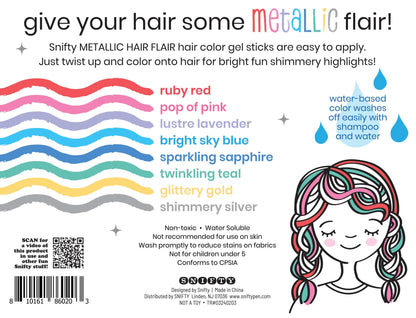 Snifty - Metallic Hair Flair - Shimmery Hair Color Gel Sticks