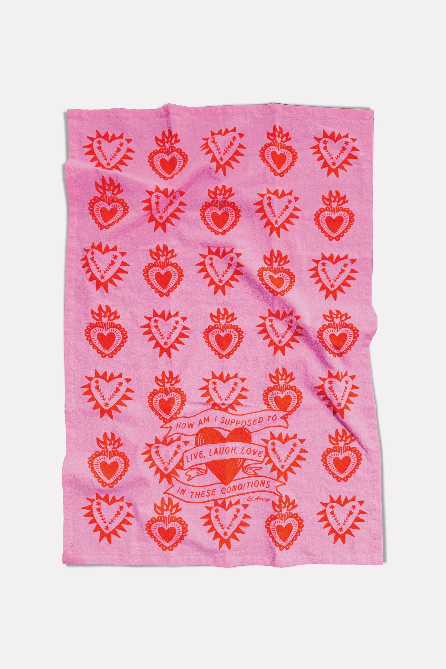 El Arroyo - Flour Sack Kitchen Towel - Live, Laugh, Love