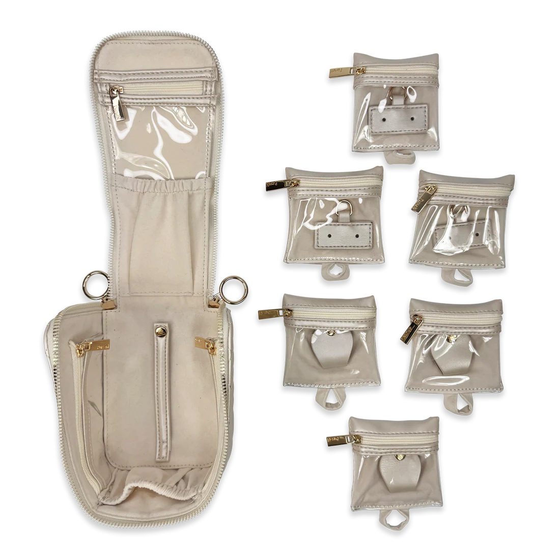 PurseN - Train Jewelry Case - Pearl Quilted