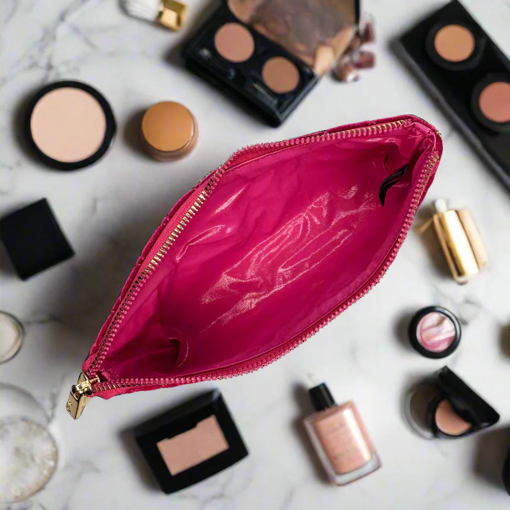 PurseN - Sleek Stash Case - Fuchsia Velvet